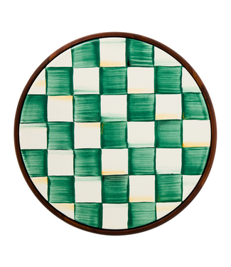 MACKENZIE CHILDS Emerald Check Large Trivet