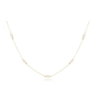 ENEWTON 15" Choker Simplicity Chain Gold - 4mm Pearl