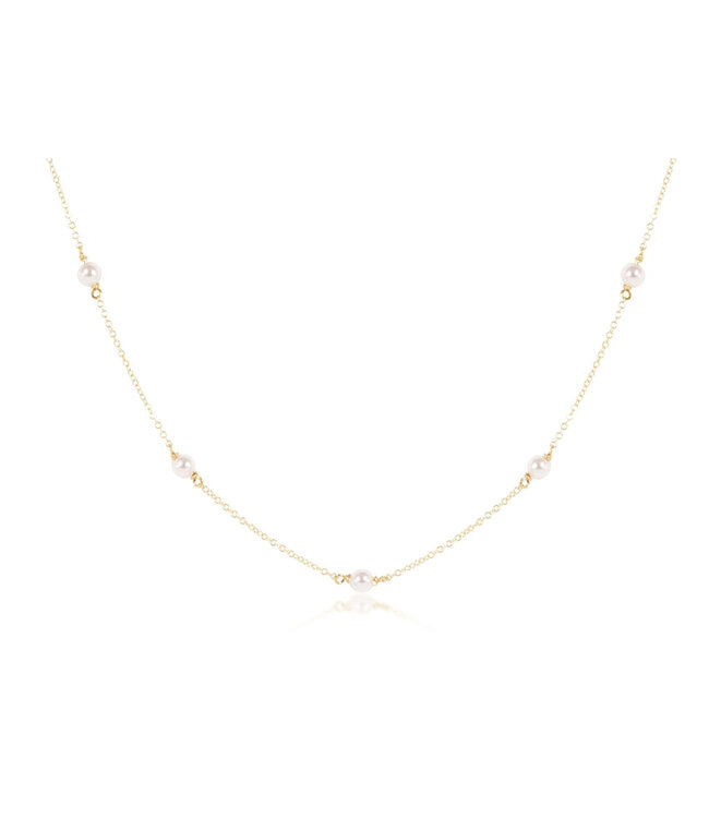 ENEWTON 15" Choker Simplicity Chain Gold - 4mm Pearl
