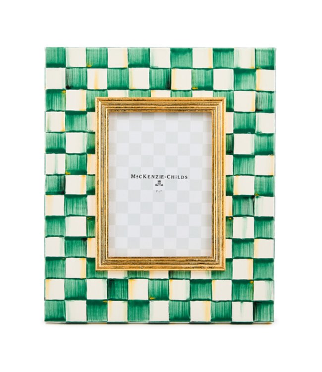 MACKENZIE CHILDS Emerald Check 5” X 7” Frame
