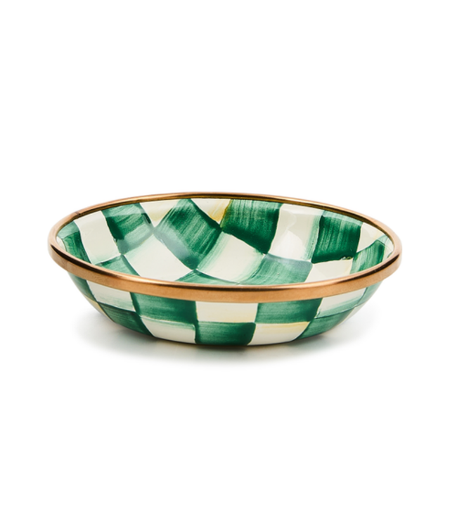 MACKENZIE CHILDS Emerald Check Dipping Bowl