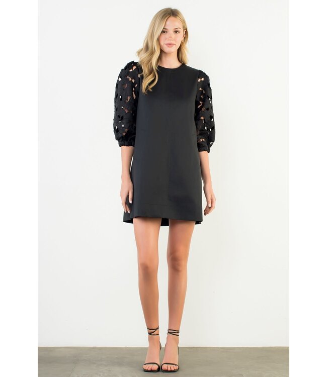 Hannah Eyelet Detail Short Sleeve Dress