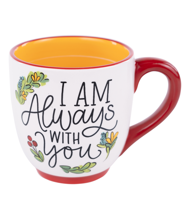 I Am Always With You Red Bird Wreath Mug