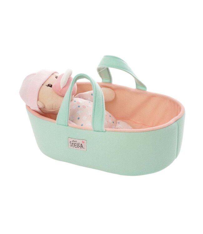 Love, Stella My First Doll Peach & Bassinet Set