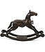 43.5" Black Painted Wooden Rocking Horse