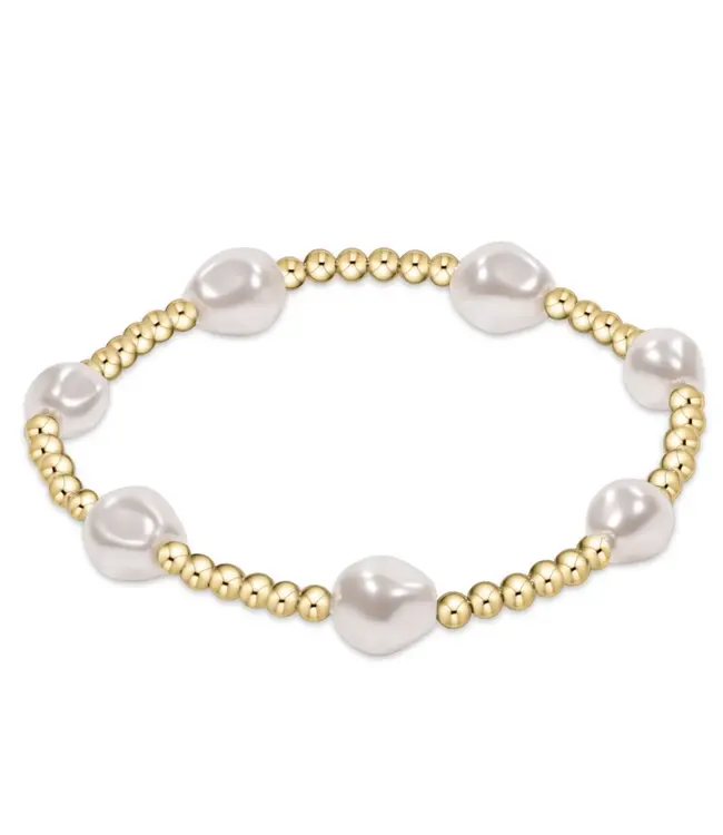 ENEWTON Enewton Extends - Admire Gold 3MM Bead Bracelet - Pearl