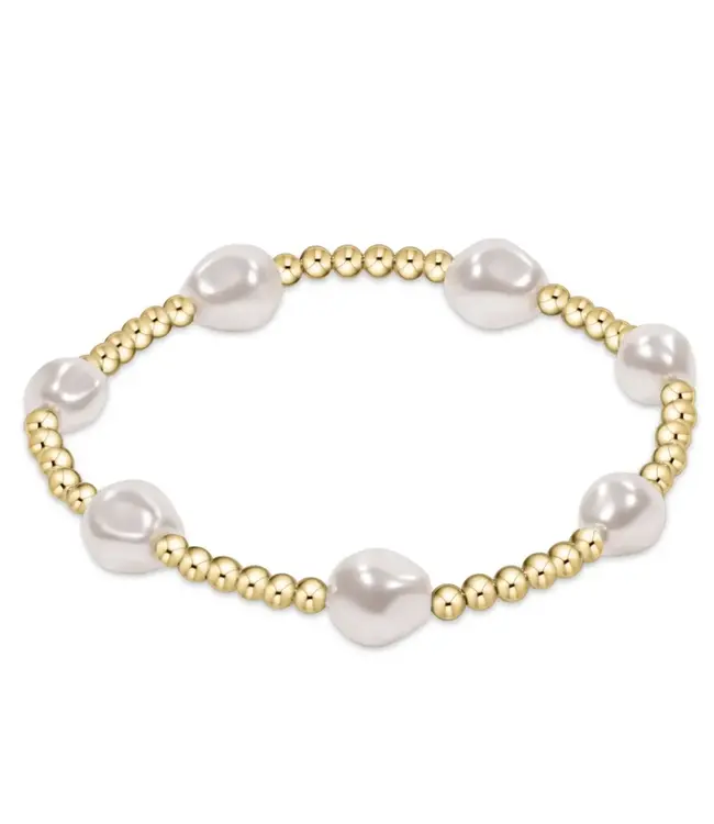 ENEWTON Enewton Extends - Admire Gold 3MM Bead Bracelet - Pearl