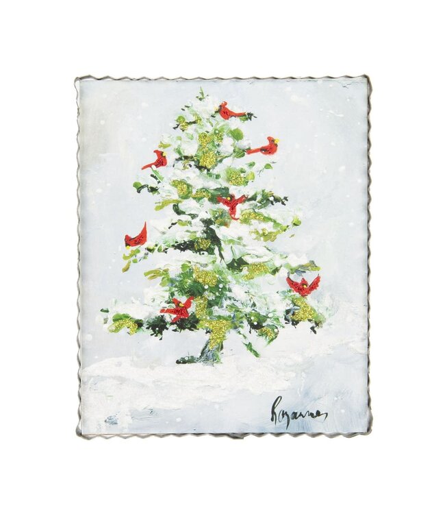 THE ROUND TOP COLLECTION Rozie's Snowy Cardinal Tree