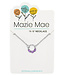 Silver Half CZ Half Tanzanite Open Circle Mazie Mae Necklace