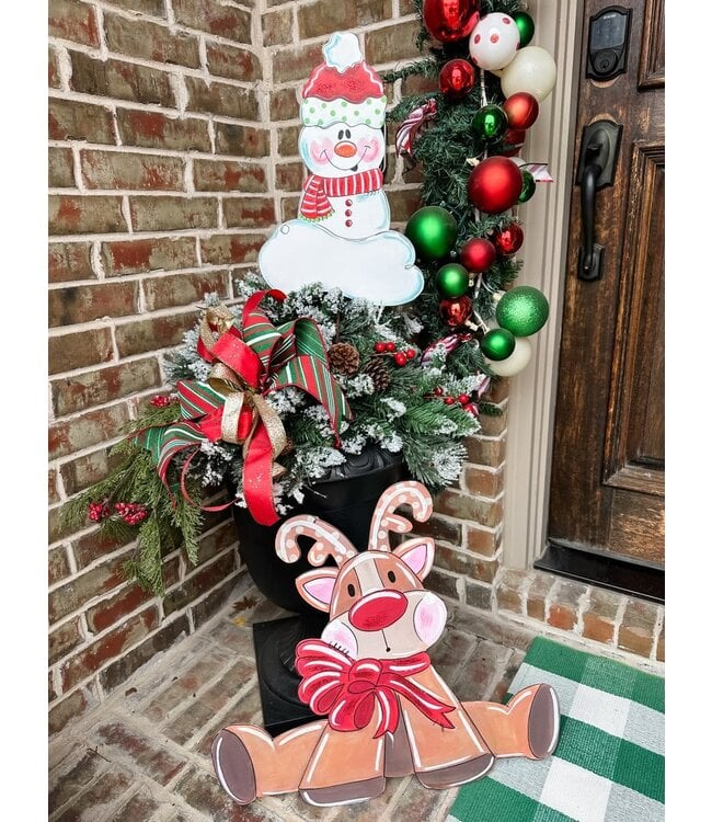 THE ROUND TOP COLLECTION Martin's Snowman Red Scarf