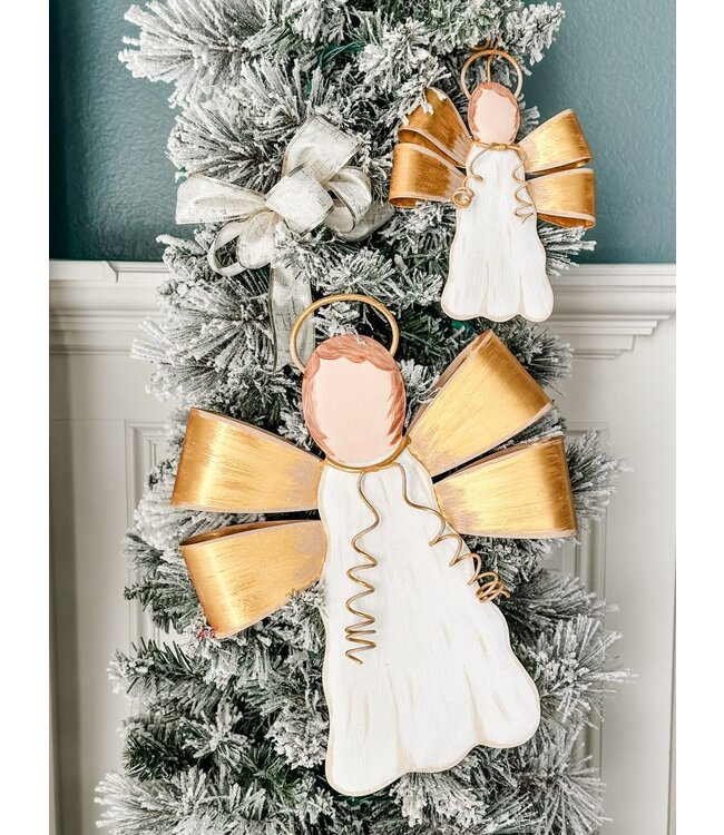 THE ROUND TOP COLLECTION Gilded Ribbon Angel