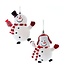 Snowman With Red & White Scarf Ornament