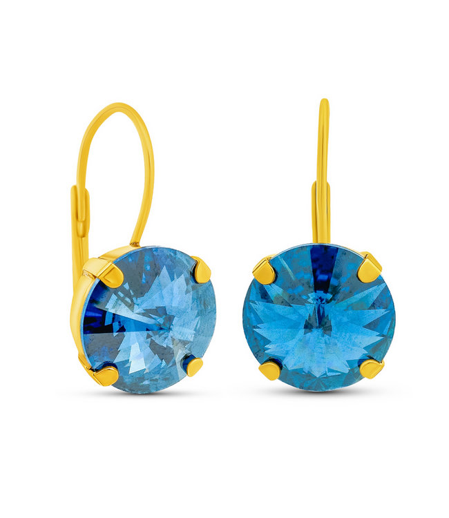 TOVA Caitlin Small Round Earrings in Candy Crush