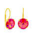TOVA Caitlin Small Round Earrings in Candy Crush