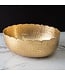 Gilded Oval Hammered Bowl