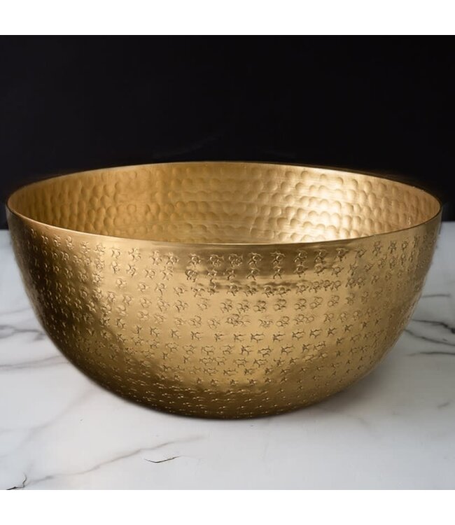 Gold Aluminum Hammered Bowl