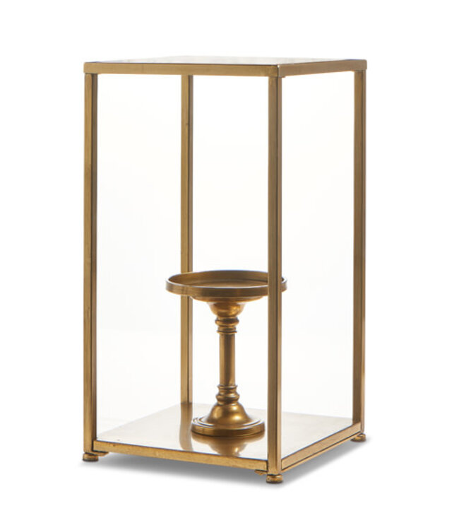 24.25" Gold Box Frame Candle Holder