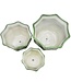 Ceramic Chinoiserie Planter Pot Green & White - Sold Individually