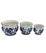 Round Blue & White Ceramic Chinoiserie Planter - Sold Individually