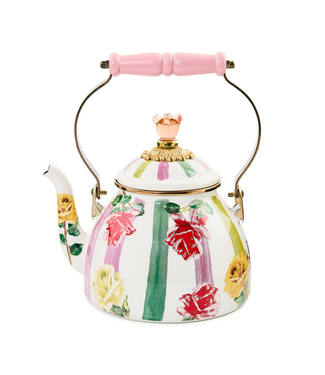 MACKENZIE CHILDS Garden Gala 2 Quart Tea Kettle