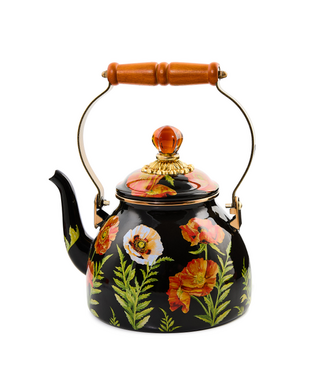 MACKENZIE CHILDS Poppy 2 Quart Tea Kettle