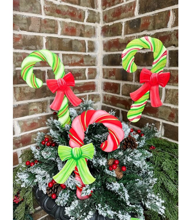 THE ROUND TOP COLLECTION Merry & Bright Candy Canes With Bows