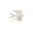 Resin Matte White Wall Hanging Bird - Sold Individually