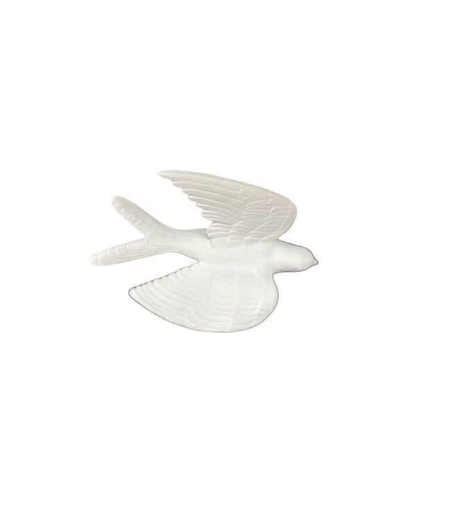 Resin Matte White Wall Hanging Bird - Sold Individually