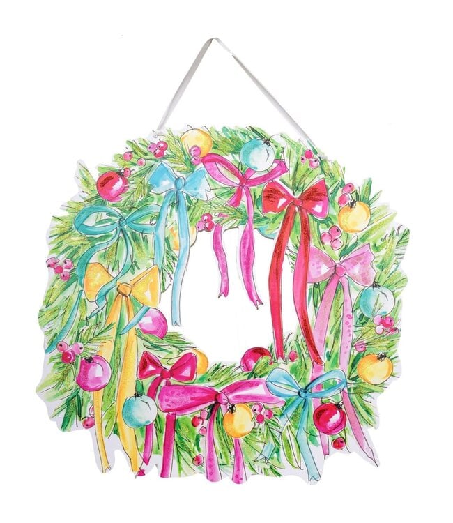 THE ROUND TOP COLLECTION Beck's Vintage Wreath PVC Door Hanger