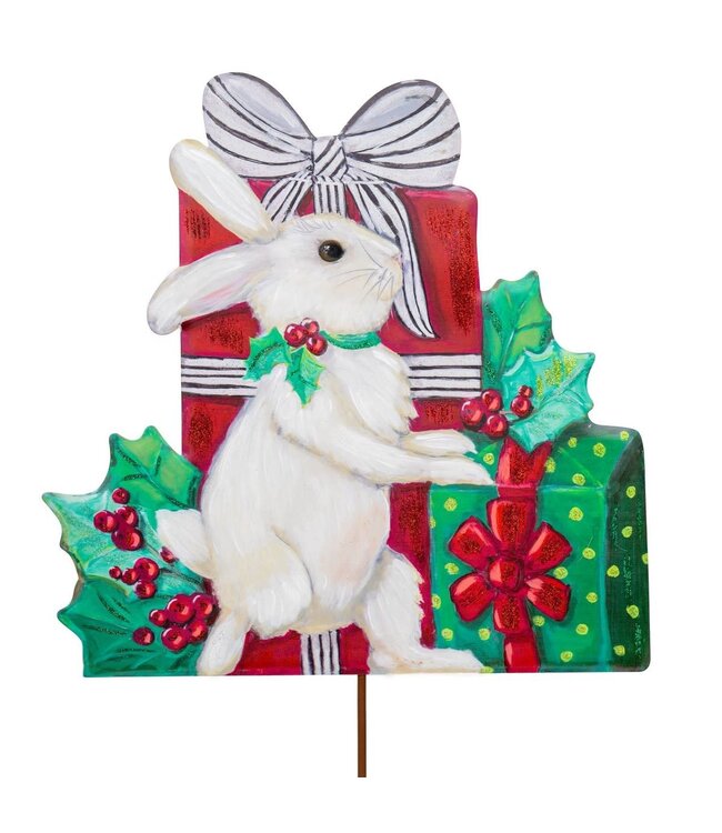 THE ROUND TOP COLLECTION Elegant Snowy Rabbit with Gifts