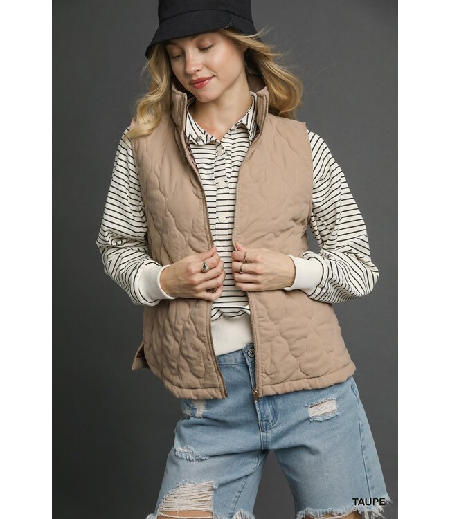 Allison Quilted Zip-Up Vest