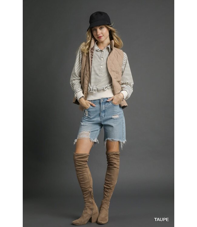 Allison Quilted Zip-Up Vest