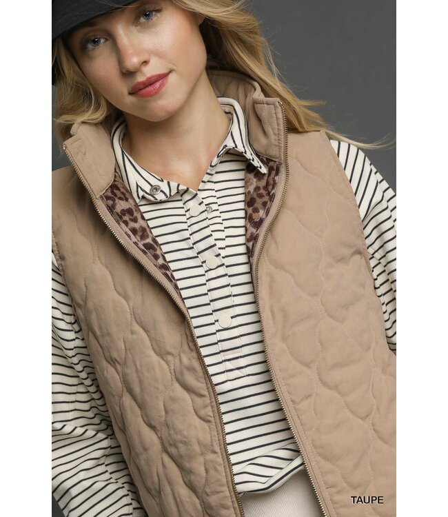 Allison Quilted Zip-Up Vest