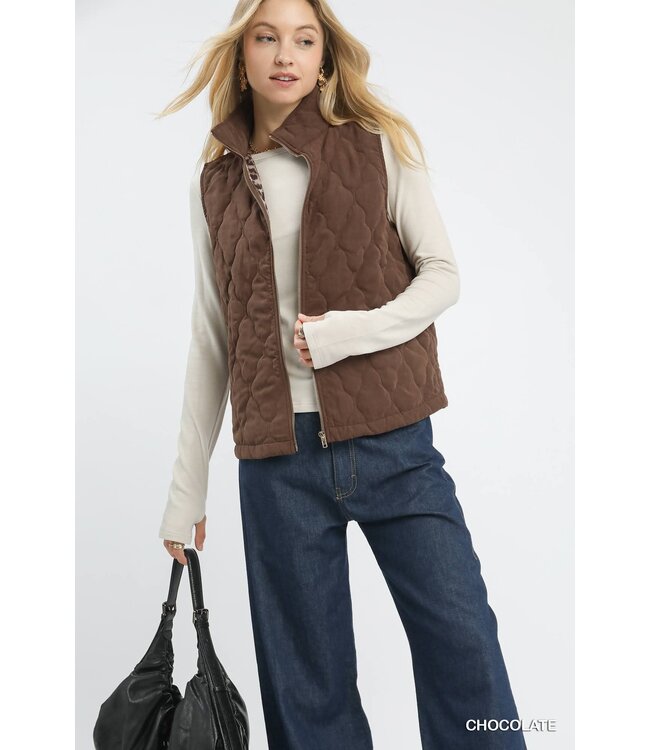 Allison Quilted Zip-Up Vest
