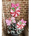 THE ROUND TOP COLLECTION Beck's Vintage Candy Cane Ball PVC Door Hanger