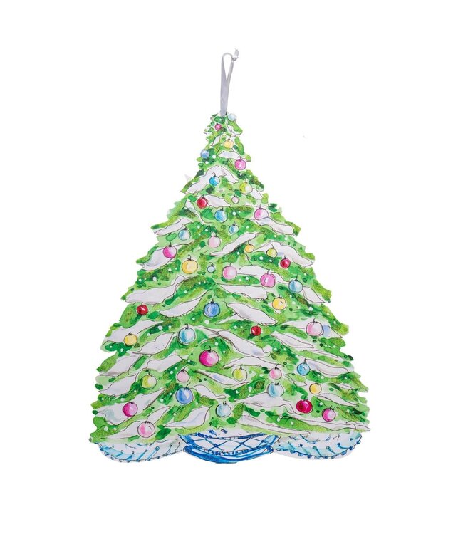 THE ROUND TOP COLLECTION Beck's Winter Wonderland Tree PVC Door Hanger