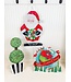 THE ROUND TOP COLLECTION Merry & Bright Santa PVC Door Hanger