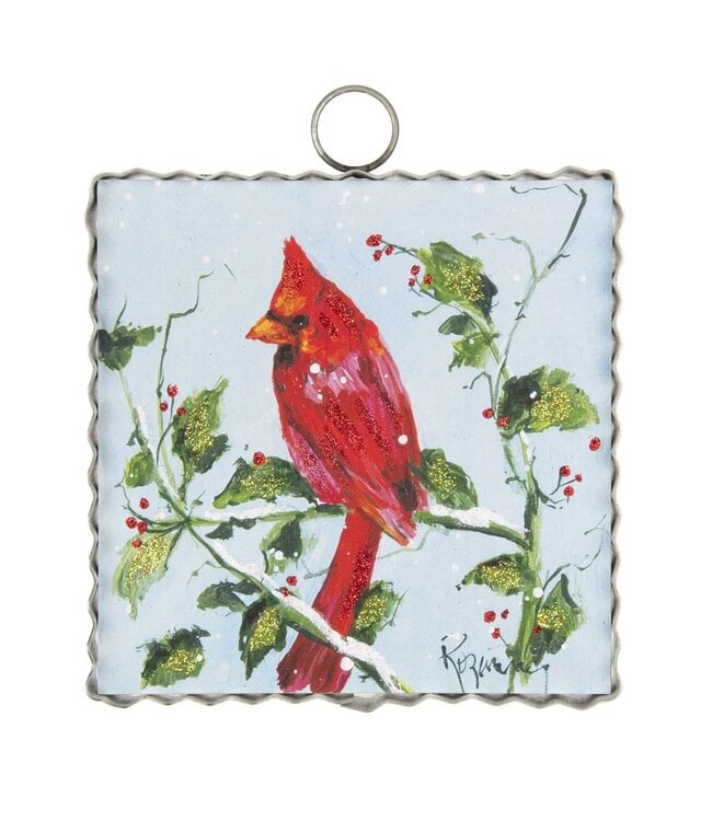 THE ROUND TOP COLLECTION Mini Cardinal & Snowy Branch Print