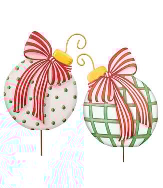 THE ROUND TOP COLLECTION Modern Red, White & Green Ornament