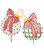THE ROUND TOP COLLECTION Modern Red, White & Green Ornament-SOLD INDIVIDUALLY