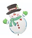 THE ROUND TOP COLLECTION Martin's Snowman Green Scarf Medium