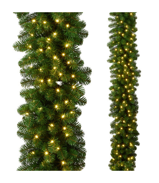 9.5" x 16" Pre-Lit Oregon Fir Garland