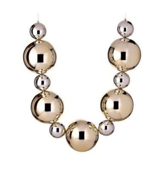 60” 200MM & 100MM Vacuum Plated Ball Garland