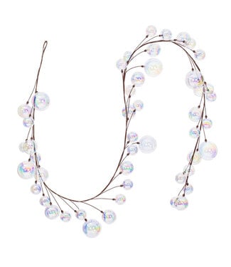 10' Clear Iridescent Branch Ball Garland