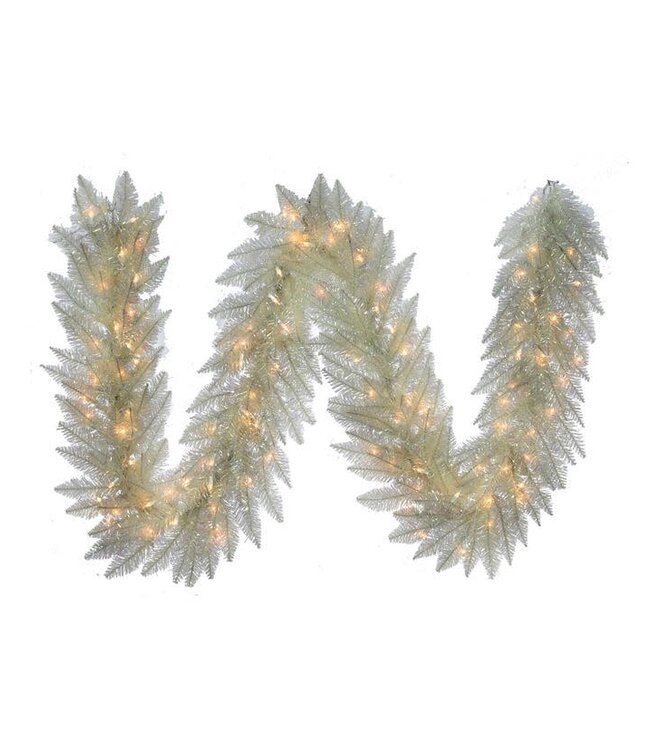 9-Foot Pre-Lit Clear Incandescent Garland