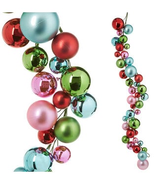 4' Pastel Multicolor Ball Garland
