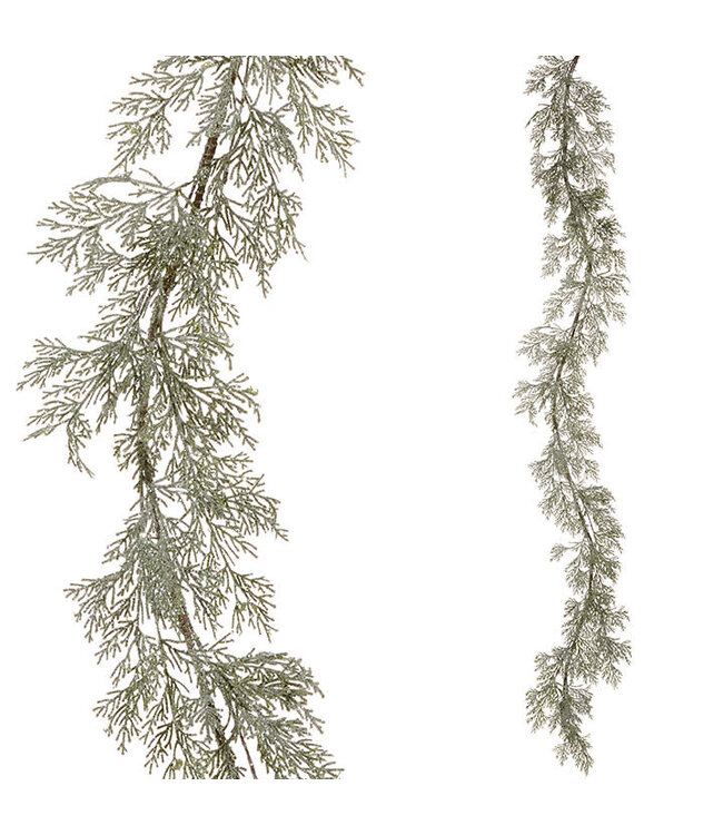 6' Iced Cedar Garland