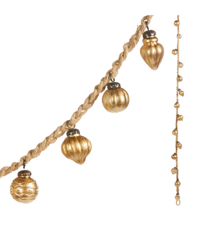 6' Gold Ornament Rope Garland