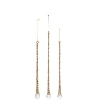 Glass Icicle Drop - Sold Individually