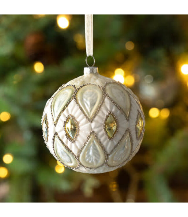 Golden Pearl Pattern Ball Ornament